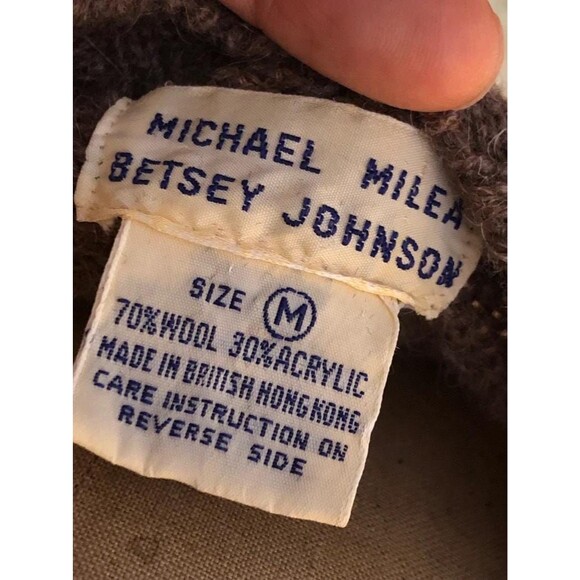 1970s-1980s Michael MILEA BETSEY JOHNSON Striped Wool Blend Sweater. S-M. AS IS - Picture 9 of 10